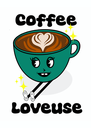 Carte Postale - Coffee Loveuse